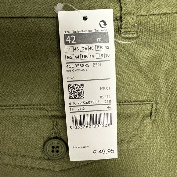 NWT Women's UNITED COLORS OF BENETTON Mid-Rise Chino Ankle Pants | Size 10 - Picture 9 of 11